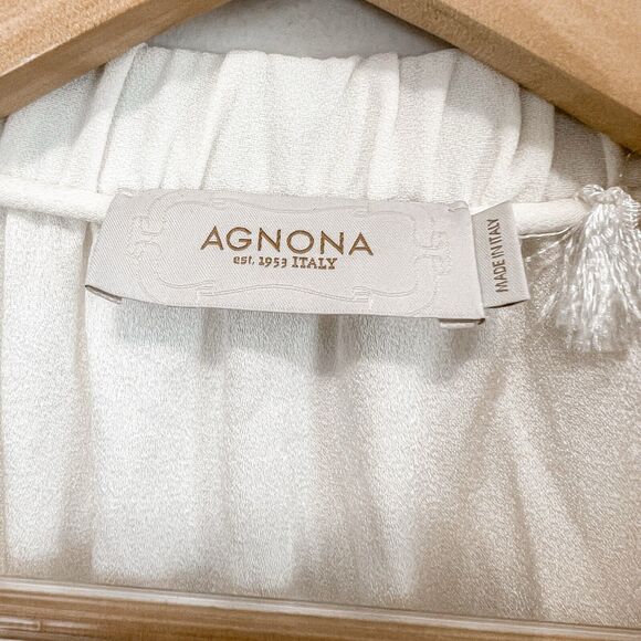 AGNONA Wool Blend Open Sides Tunic In Cream Size IT46 US10 - Picture 6 of 13